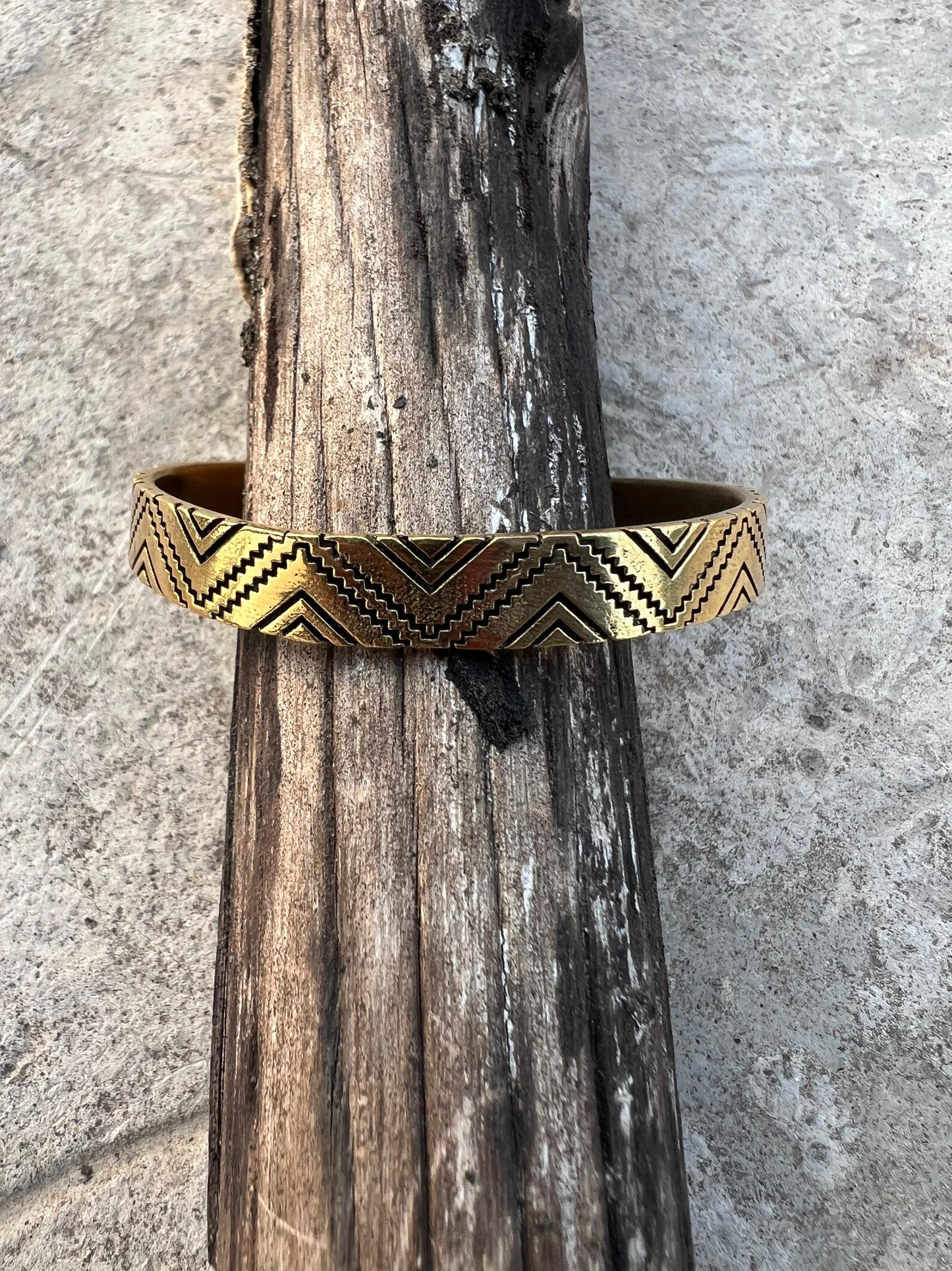 Gaia's Guardian Brass Bangle