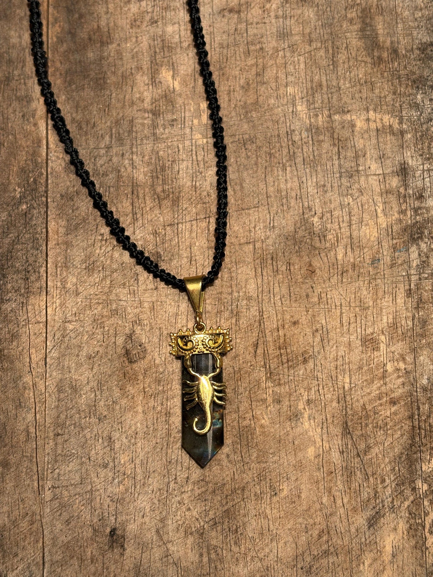 Brown Onyx Scorpio Pendant