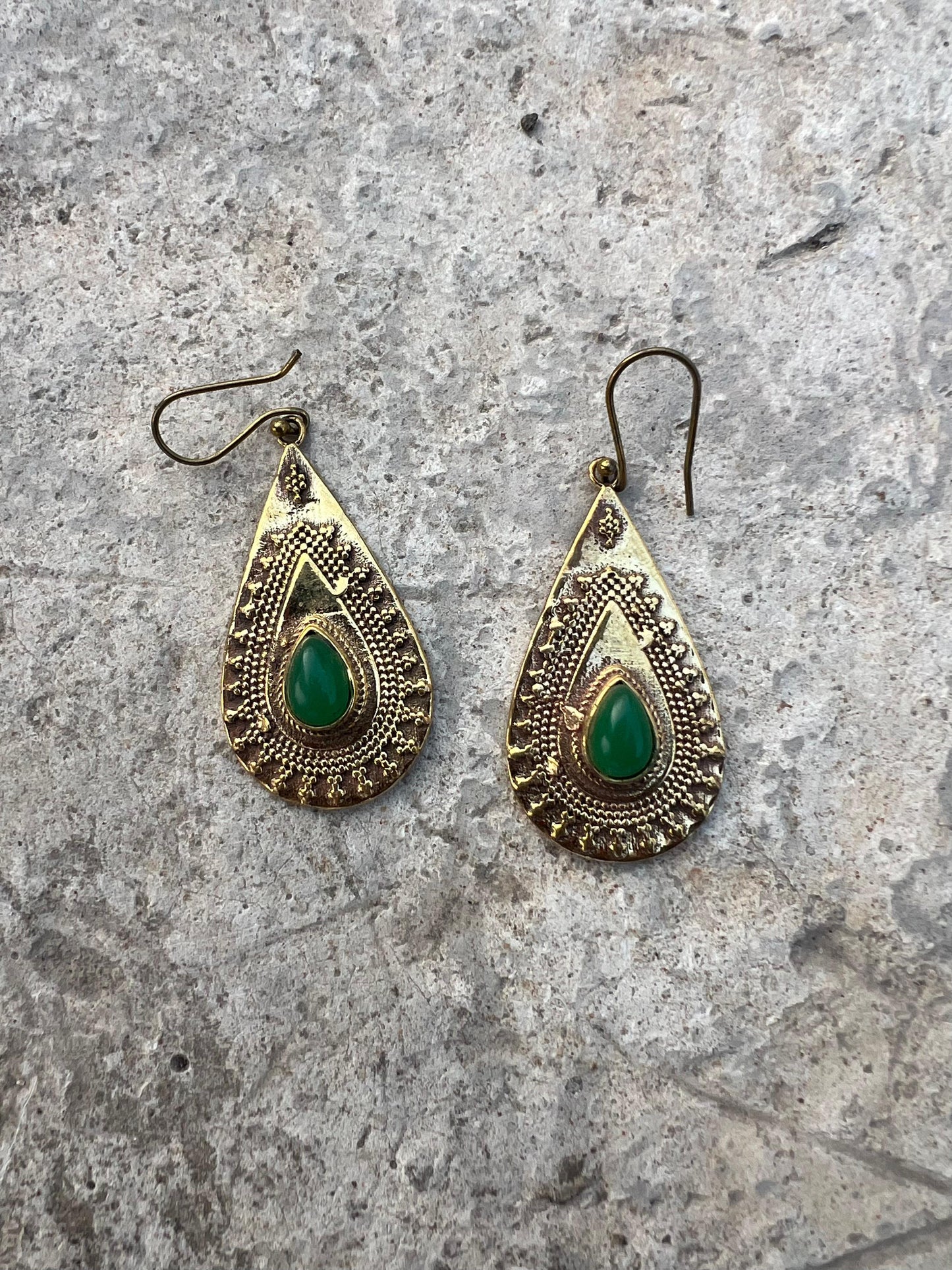 Green Onyx Earring