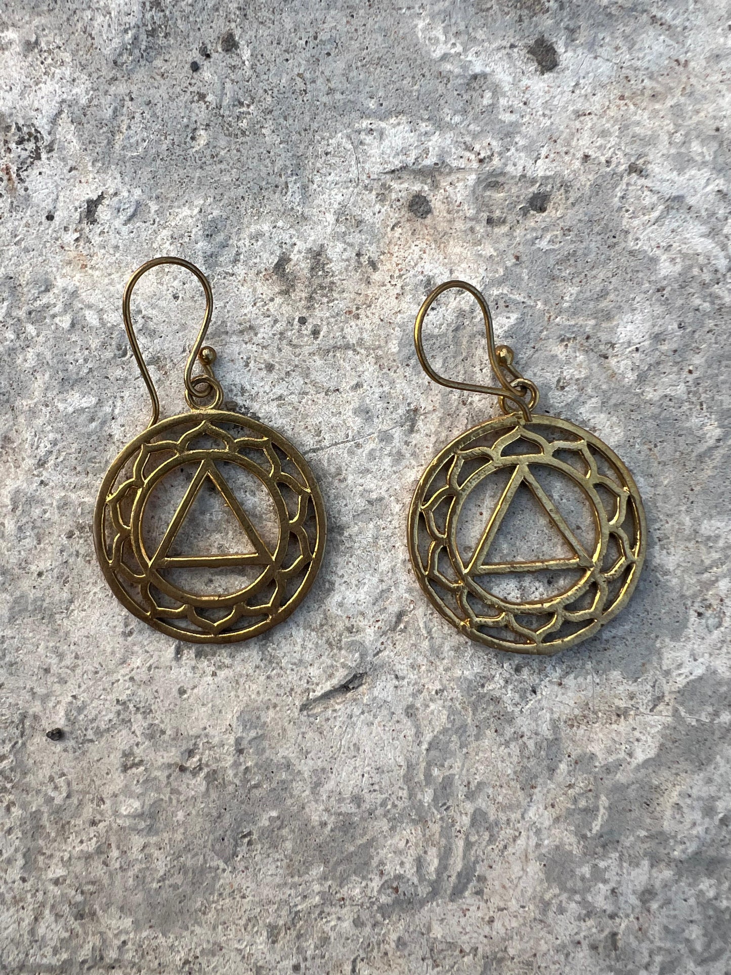 Lotus Triangle Earring