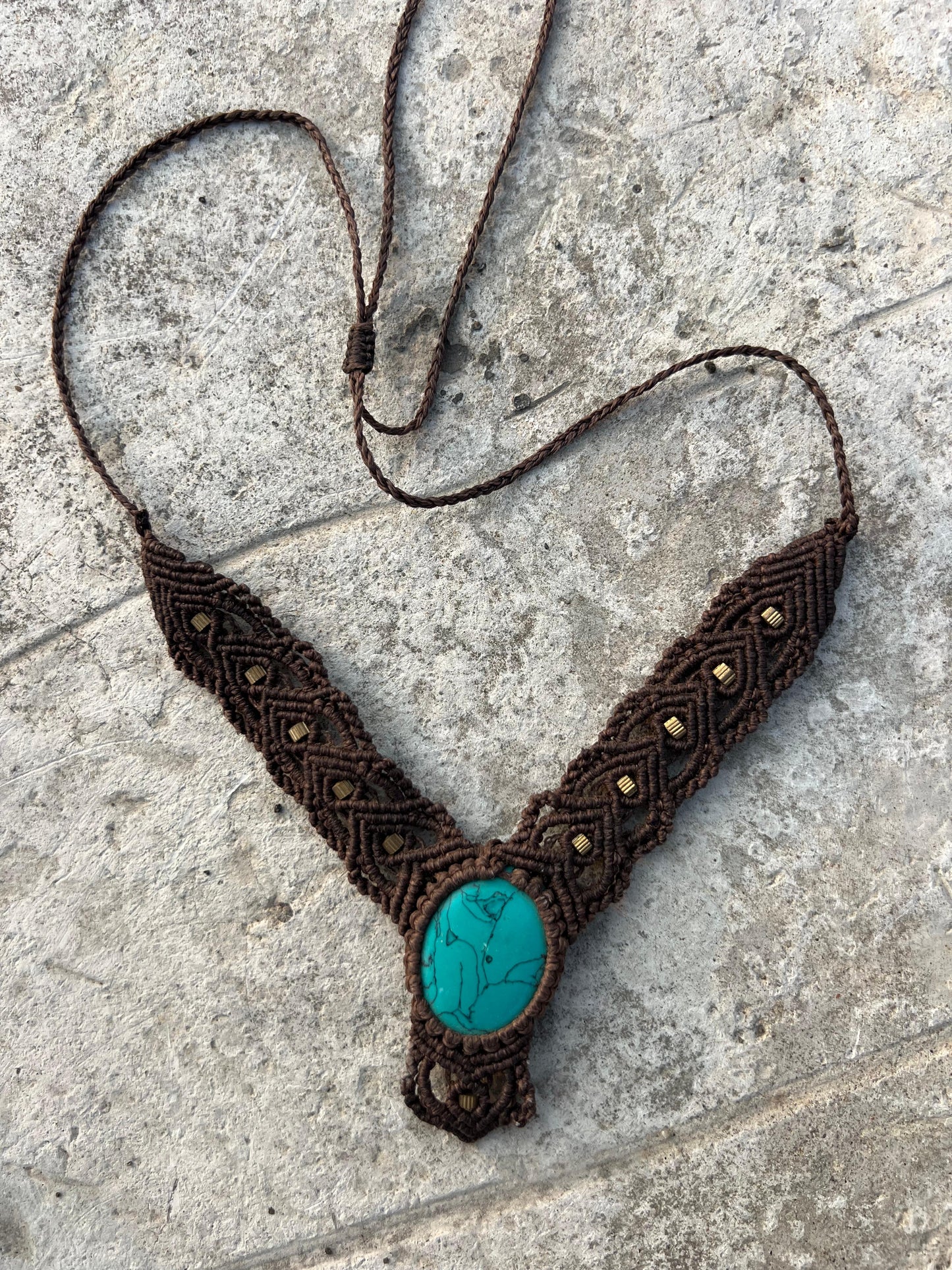 Astral Bloom Macrame Necklace