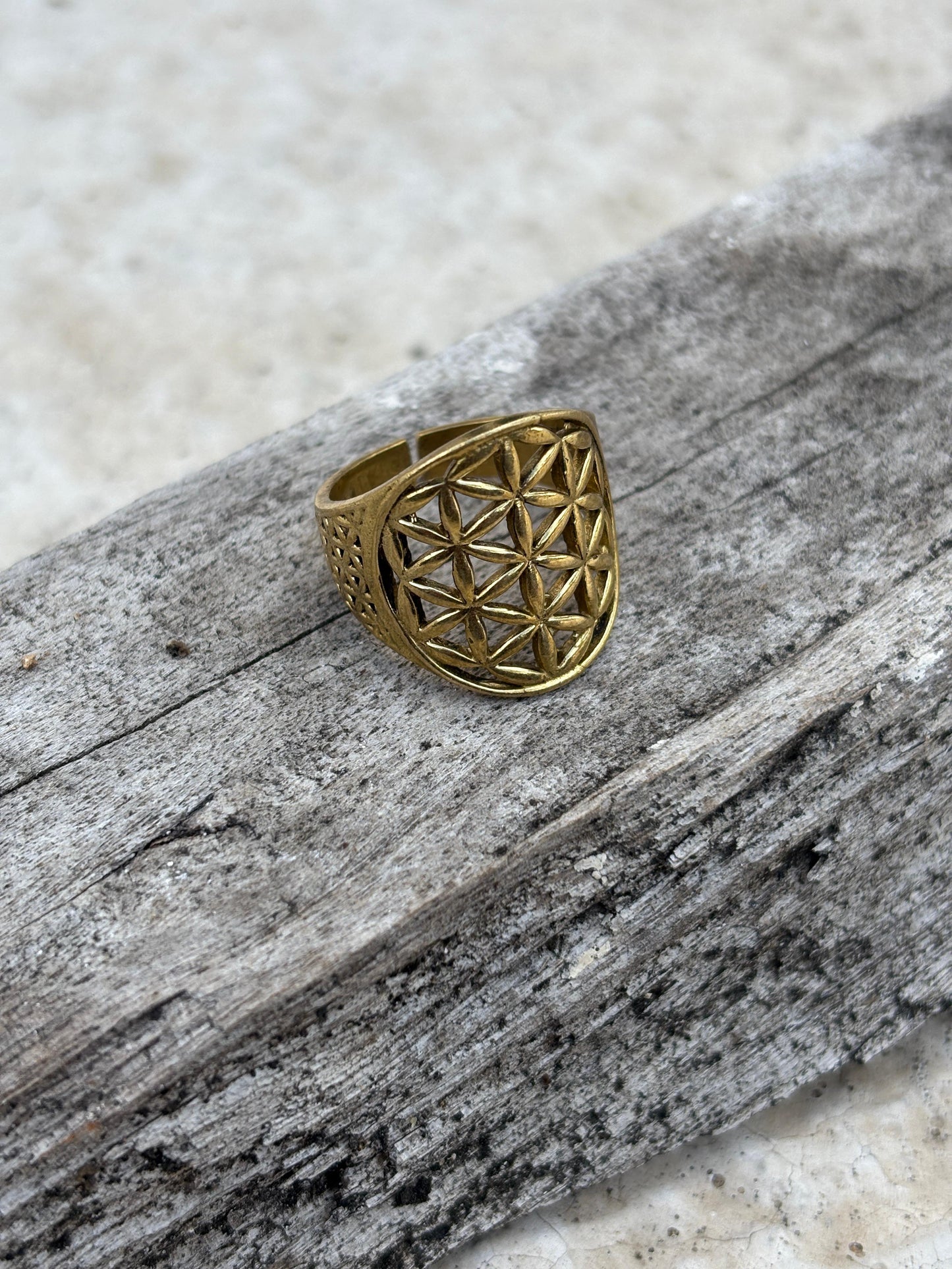 Flower Of Life Circle Ring