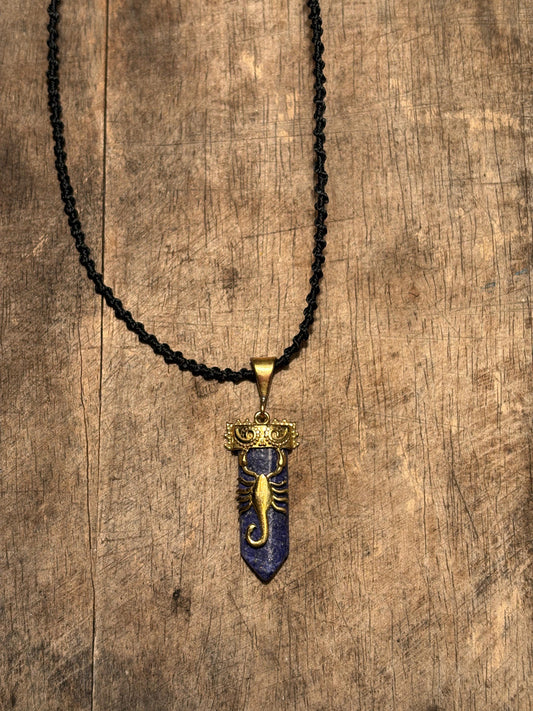 Blue Onyx Scorpio Pendant