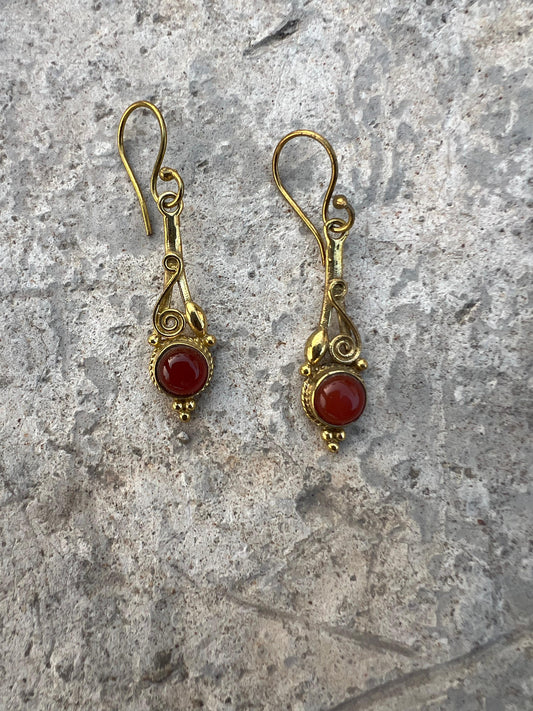Carnelian Filigree Earring