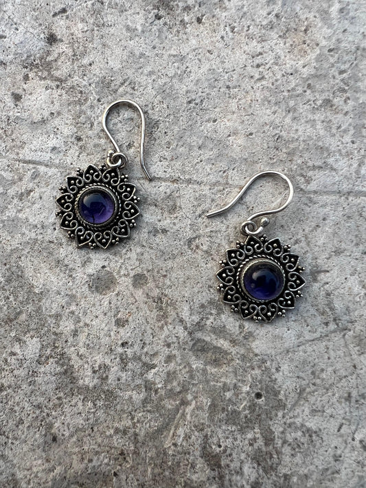 Sterling Amethyst Earing
