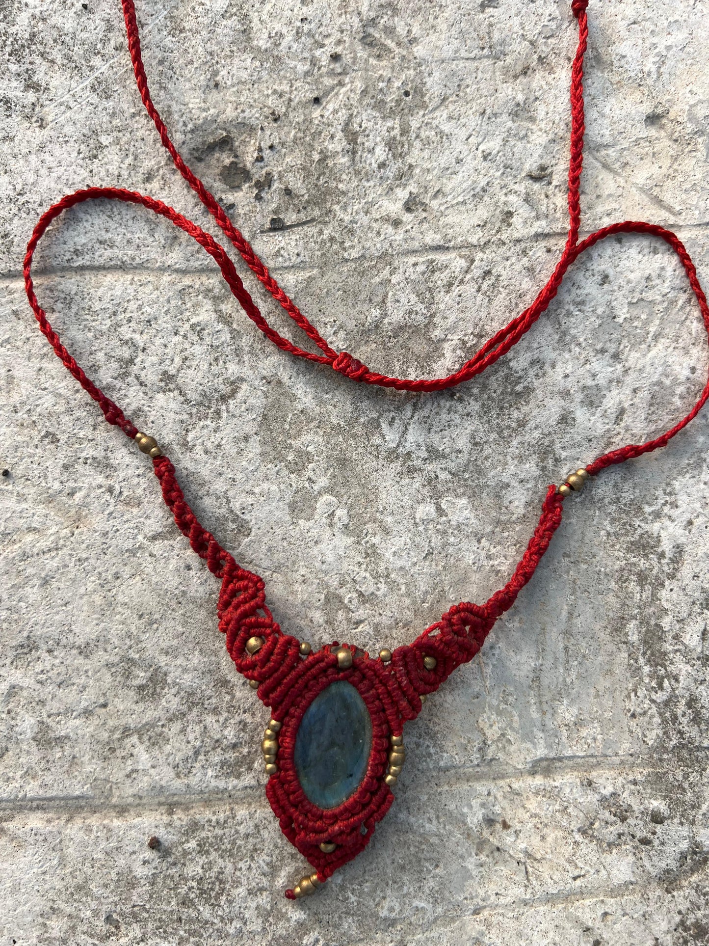 Ethereal Talisman Macrame Necklace