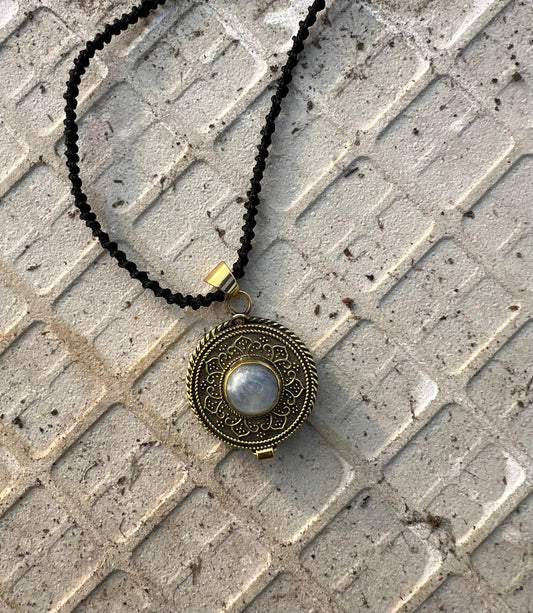 Box Pendant With Moonstone