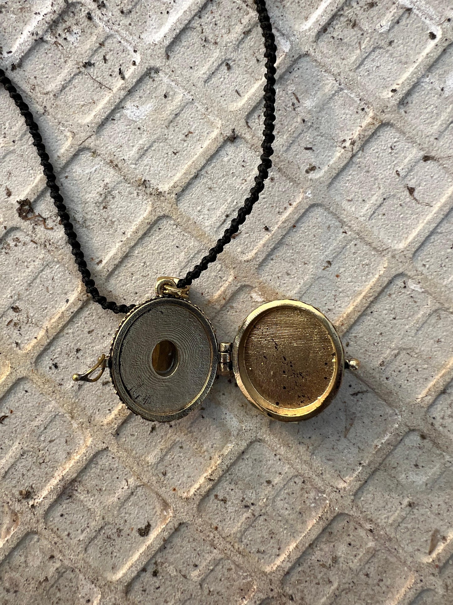 Box Pendant With White Stone